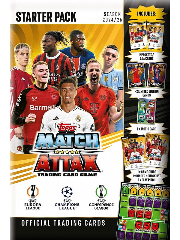 Topps UEFA Club Competitions Match Attax Cards 2024/25 Starter Pack