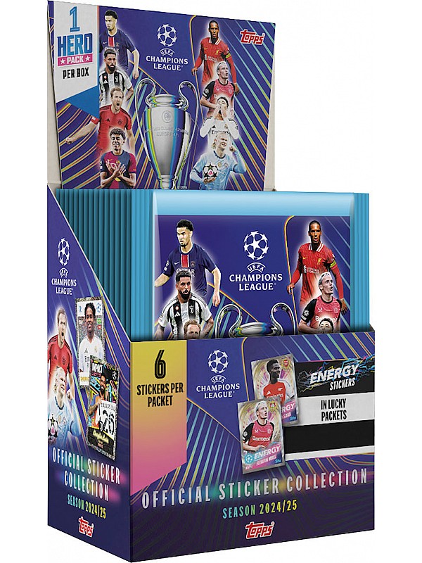 Topps UEFA Champions League Stickers 2024/25 Full Box